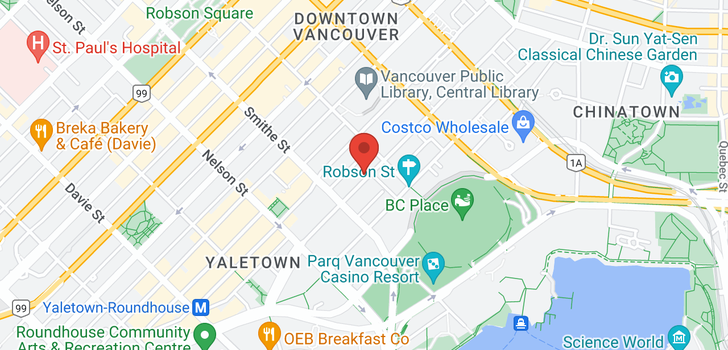 map of 829 CAMBIE STREET